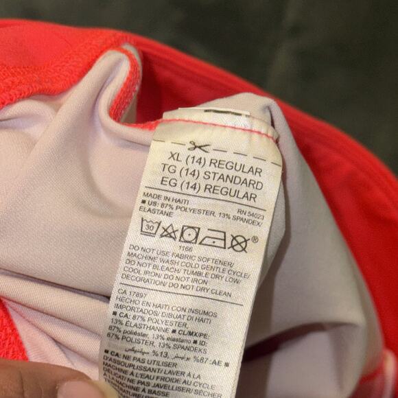 Old Navy Active Leggings Girl's XL Orange Pink Ombre High-Waisted Athletic - Picture 6 of 7